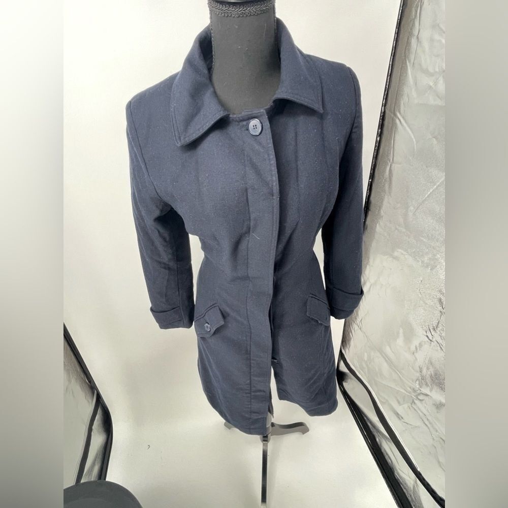 Crear mods‎ navy blue, pea coat, size 4 for women with lining heavy